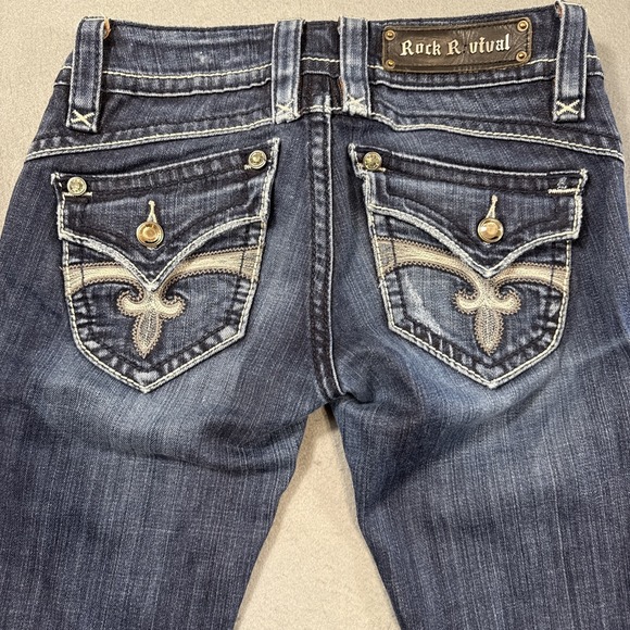Rock Revival Denim - Rock Revival Stephanie Boot Cut jeans womens 26 flap pocket distress